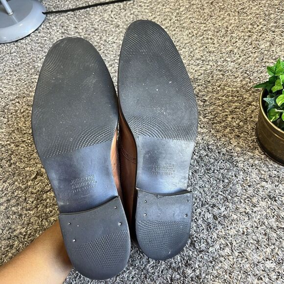 Johnston & Murphy Shoes Tyndall Wingtip Oxford Shoe Brown Leather Men’s 13 M - Picture 4 of 12